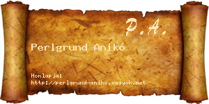 Perlgrund Anikó névjegykártya