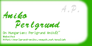 aniko perlgrund business card